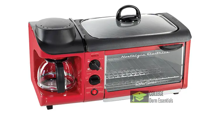 3 in 1 Toaster Oven, Coffee Maker, Griddle Breakfast Station