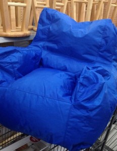 Comfy Dorm Beanbag Chair with Pockets