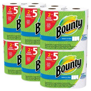 Bounty Select-a-Size Paper Towels, White, 12 Huge Rolls
