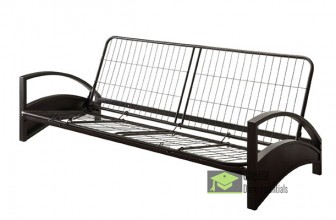 Full Sized Metal Futon Frame with Arm Rest